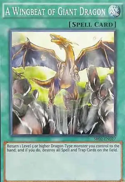 یک عدد کارت بازی اصلی(اورجینال) یوگی اوه A WINGBEAT OF GIANT DRAGON