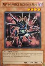 یک عدد کارت بازی اصلی(اورجینال) یوگی اوه ALLY  OF JUSTICE  THOUSAND  ARMS gallery0
