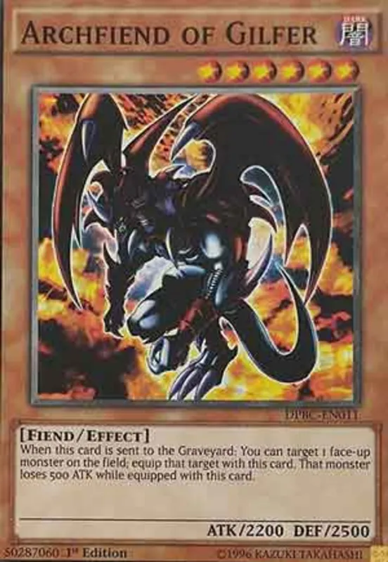یک عدد کارت بازی اصلی(اورجینال) یوگی اوه ARCHFIEND  OF GILFER gallery0